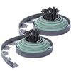 VOUNOT 20m Flexible Lawn Edging with Green Outline Edge, Grey