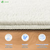 VOUNOT Living Room Rug Ultra Soft Shaggy Area Rug Modern Carpet 240x340cm Cream