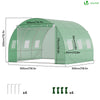 VOUNOT 3x3x2m 9m² Polytunnel Greenhouse Gardening Walk In Tent