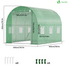 VOUNOT 3x2x2m 6m² Polytunnel Greenhouse Gardening Walk In Tent