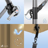 VOUNOT 3m Cantilever Garden Parasol, Banana Patio Umbrella with Crank Handle, Wind Protection Strap and Tilt, Khaki