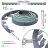 VOUNOT 20m Flexible Lawn Edging with Green Outline Edge, Grey