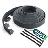 VOUNOT Flexible Lawn Garden Edging Border, with 40 Pegs, Anthracite 20m