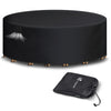 VOUNOT Garden Furniture Covers Ø190x73cm Waterproof Patio Set Cover Black - VOUNOTUK