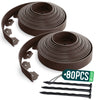 VOUNOT Flexible Lawn Garden Edging Border, with 80 Pegs, Brown 40m
