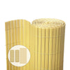 VOUNOT PVC Privacy Screening Fence 90 x 300 cm Reinforced Struts Bamboo - VOUNOTUK