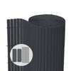 VOUNOT PVC Privacy Screening Fence 100 x 500 cm Reinforced Struts Grey - VOUNOTUK