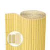 VOUNOT PVC Privacy Screening Fence 100 x 500 cm Reinforced Struts Bamboo - VOUNOTUK