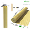 VOUNOT PVC Privacy Screening Fence 100 x 300 cm Reinforced Struts Bamboo - VOUNOTUK