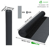 VOUNOT PVC Privacy Screening Fence 100 x 300 cm Reinforced Struts Grey - VOUNOTUK