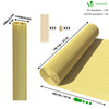 VOUNOT PVC Privacy Screening Fence 100 x 500 cm Reinforced Struts Bamboo - VOUNOTUK