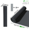 VOUNOT PVC Privacy Screening Fence 100 x 500 cm Reinforced Struts Grey - VOUNOTUK