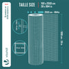 VOUNOT Galvanised Wire Mesh Roll 1x25m 13mm Garden Fencing