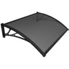 VOUNOT 120x80cm Front Door Canopy Porch Outdoor Awning, Patio Rain Shelter, Anthracite