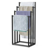 VOUNOT Freestanding Towel Rail 4-Tier Metal Towel Stand, Black