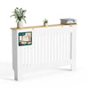 VOUNOT Radiator Cover Cabinet with Vertical Slats, White Oak, 111x19x82cm