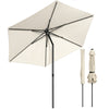 VOUNOT 270cm Garden Parasol, UV50+ Sun Umbrella w/Shoulder Carry Bag, Beige