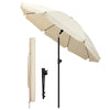 VOUNOT 2m Tilting Garden Parasol UV50+ with Ground Anchor, Beige