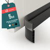 VOUNOT Door Draught Excluder Strip Draft Excluder Under Door 500x5cm, Black