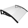 VOUNOT 120x80cm Front Door Canopy Porch Outdoor Awning, Patio Rain Shelter, Black - VOUNOTUK