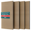 VOUNOT 4 Pack Acoustic Panels 120x60cm MDF Slat Wall Panels, Light Oak