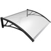 VOUNOT 120x80cm Front Door Canopy Porch Outdoor Awning, Rain Shelter, Black - VOUNOTUK