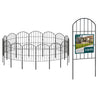VOUNOT® 25 Pack Metal Garden Fence, 61 x 33 cm Decorative Edging, Black