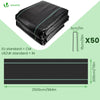 VOUNOT 2x25m Weed Control Fabric with Pegs, Heavy Duty Landscape Ground Cover Membrane