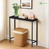 VOUNOT Slim Console Table, Metal Frame Entryway Table, 75x24x75 cm, Black
