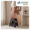 VOUNOT  Folding Step Stool, Anti-Slip Folding Stool, 39x32x40 cm Black