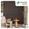 VOUNOT 6 Pack Acoustic Panels 120x60cm MDF Slat Wall Panels, Dark Oak