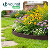 VOUNOT Flexible Lawn Garden Edging Border, with 80 Pegs, Brown 40m