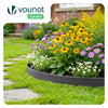 VOUNOT Flexible Lawn Garden Edging Border, with 40 Pegs, Anthracite 20m