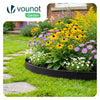 VOUNOT Plastic Garden Edging, Flexible Lawn Edging with 60 Pegs, Black 20m