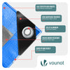 VOUNOT 3x4m Tarpaulin Heavy Duty 180 g/m² Waterproof Tarp Blue