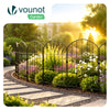 VOUNOT® 25 Pack Metal Garden Fence, 61 x 33 cm Decorative Edging, Black