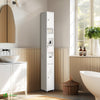 VOUNOT Tall Bathroom Cabinet with Adjustable Shelf 20x20x180cm White