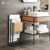 VOUNOT Freestanding Towel Rail 3-Tier Metal Towel Stand, Black