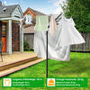VOUNOT 45m Rotary Washing Line 4 Arm Clothes Airer with Cover and Spike, Black