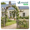 VOUNOT Metal Garden Arch for Climbing Plants, 140 x 37 x 240 cm, Black