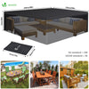 VOUNOT Garden Furniture Covers 250x250x73cm Waterproof Patio Set Cover Black - VOUNOTUK