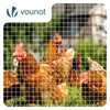 VOUNOT Galvanised Wire Mesh Roll 0.5x25m 25mm Garden Fencing