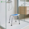 VOUNOT Adjustable Shower Stool, Bath Seat w/Non-Slip Feet Max Load 136 kg, Blue