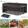 VOUNOT Garden Furniture Covers 213x132x73cm Waterproof Patio Set Cover Black - VOUNOTUK