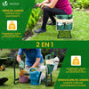 VOUNOT 2-in-1 Folding Garden Kneeler Bench with Handles & Tool Pouch