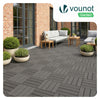 VOUNOT WPC Decking Tiles Set of 11, Outdoor Deck Tiles, 30x30 cm,Grey