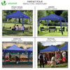 VOUNOT 3x3m Pop Up Gazebo with 4 Leg Weight Bags, Folding Party Tent for Garden Outdoor, Blue - VOUNOTUK