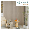 VOUNOT 2 Pack Acoustic Panels 120x60cm MDF Slat Wall Panels, White Oak