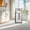 VOUNOT Freestanding Towel Rail 4-Tier Metal Towel Stand, Black