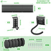 VOUNOT Bike Wall Mounted Rack for 6 Bikes & 3 Helmets, Black